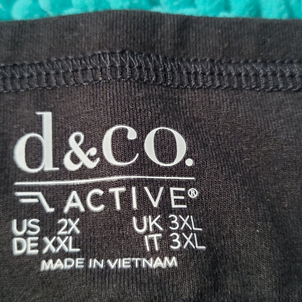 D&Co Active Black Flare Leggings Sz 2X